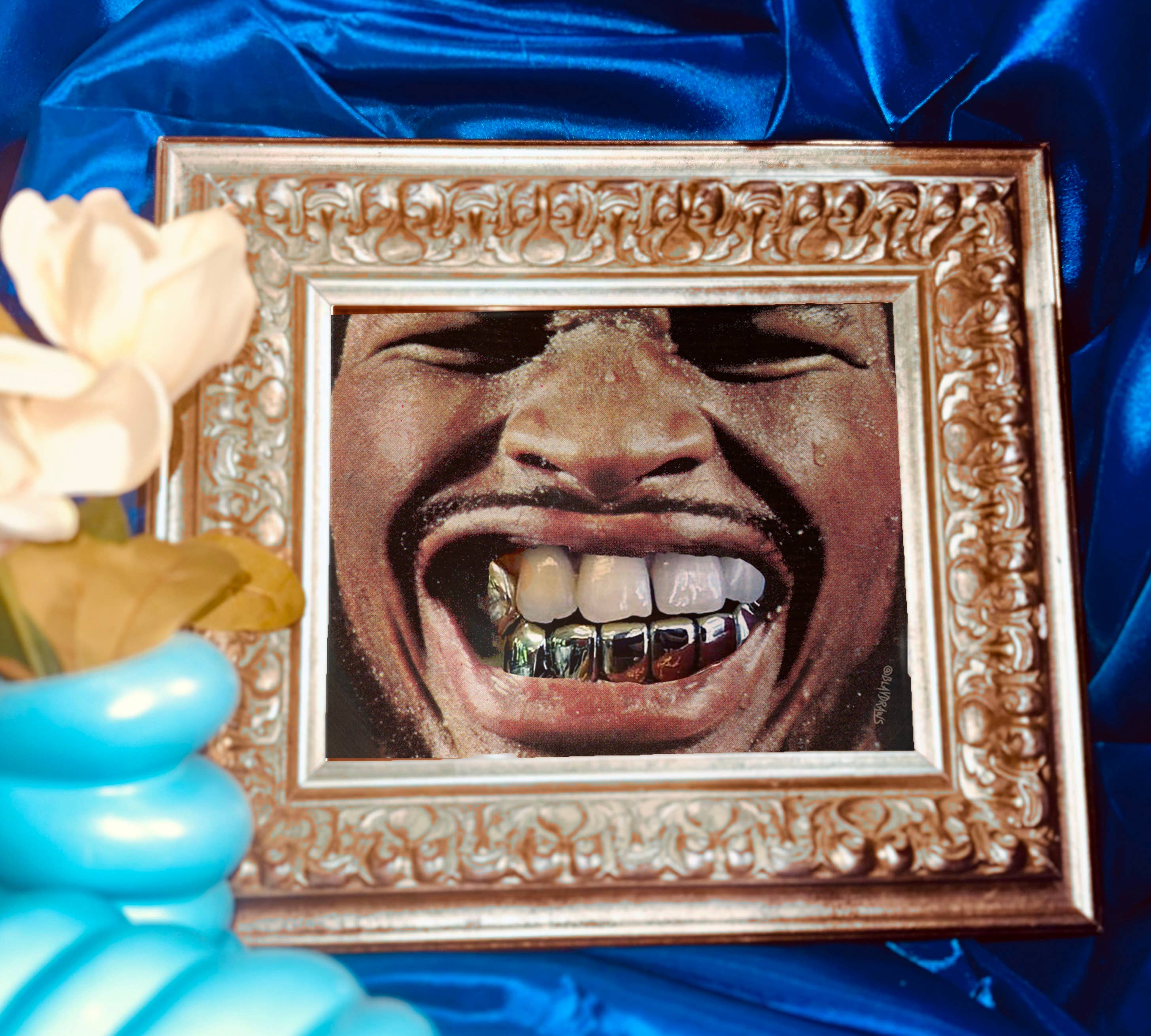 City and Flower Collage - Wholesale Poster - Gold Teeth Retro Poster1