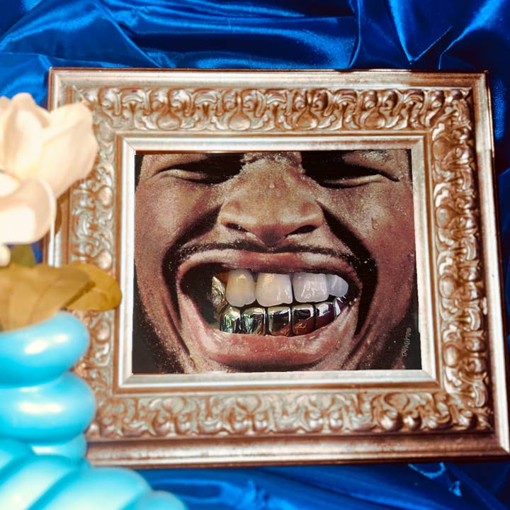 City and Flower Collage - Wholesale Poster - Gold Teeth Retro Poster1