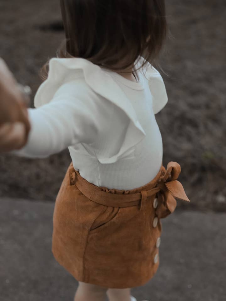 With Love for Kids - Wholesale Skirt – Kids - Heidi Mini Cord Skirt - TAN10