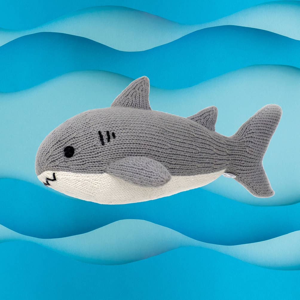 Melange Collection - Venta al por mayor Peluche - Niños y bebés - Tiburón de Punto Hecho a Mano - Juguete de Algodón de Comercio Justo1