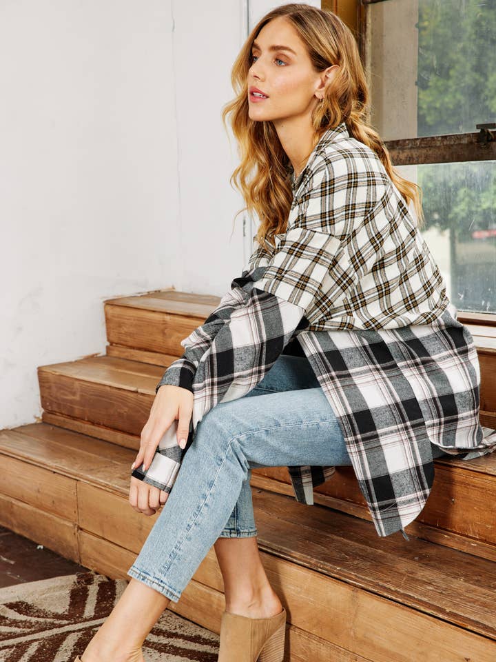 IJ1046 - MIXED PLAID BUTTON DOWN OVERSIZED SHIRT and other Purchase Wholesale oversized button down. Free Returns & Net 60 Terms on Faire trending on Faire.