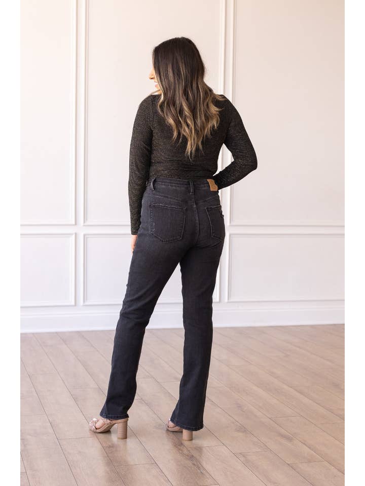 Denim Blue Black Split Hem Skinny Jeans for wholesale on Faire3