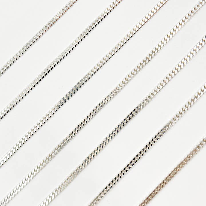 Jewels & Chains – Großhandel Gliederhalskette – X11SS. Sterling Silber 2mm Flachpanzerkette4