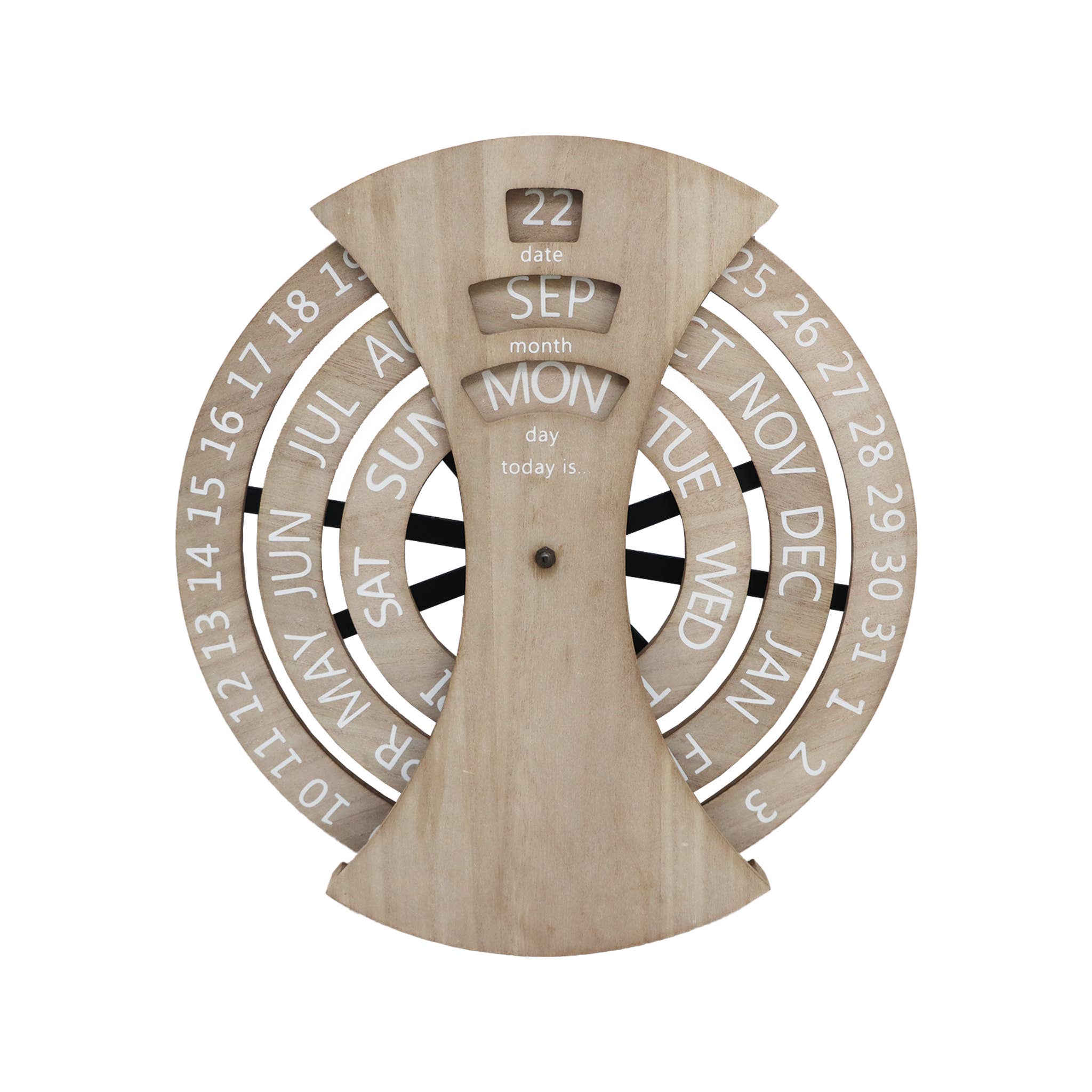 Paris Loft Inc – Calendário por atacado – Calendário perpétuo de rotação de parede de madeira rústica