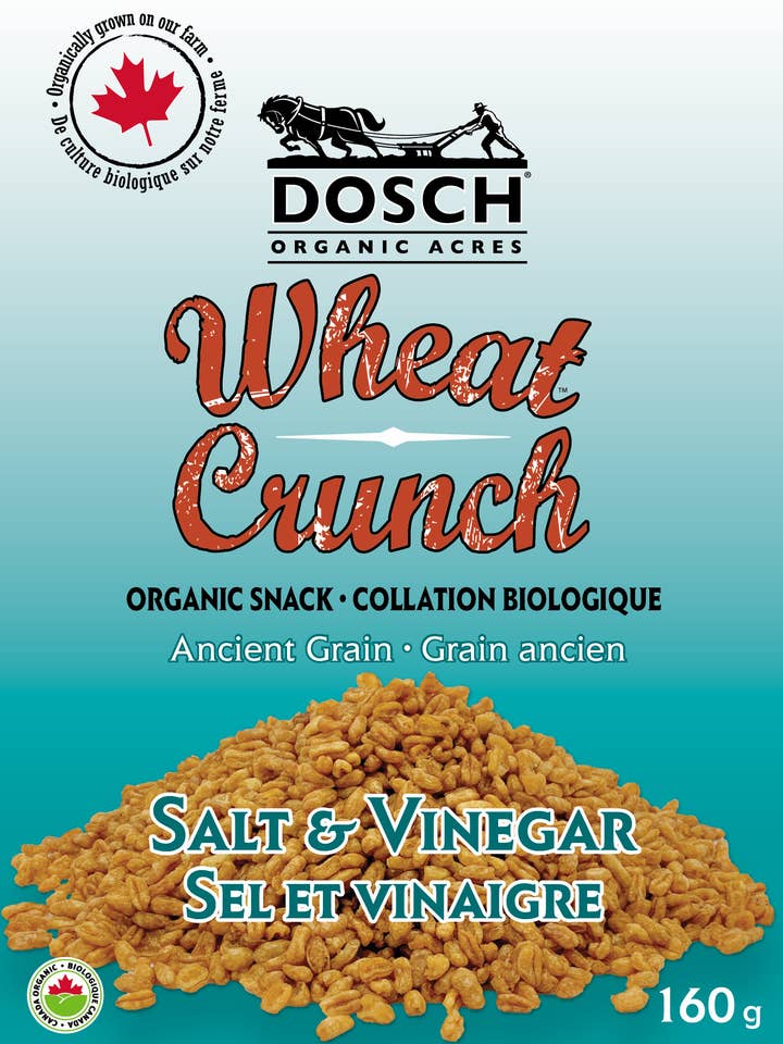 Wheat Crunch Salt & Vinegar 160g for wholesale by Dosch Organic Acres