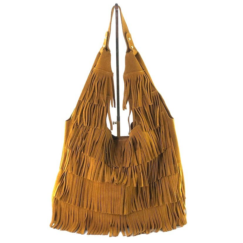 MILANO AMOUR – Großhandel Tragetasche – Damen – ANNABELLE Wildleder-Fransen-Shopper9