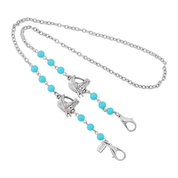 Masque à tête de cheval Southwest en perles turquoises 1928 Jewelry pour la vente par 1928 Jewelry