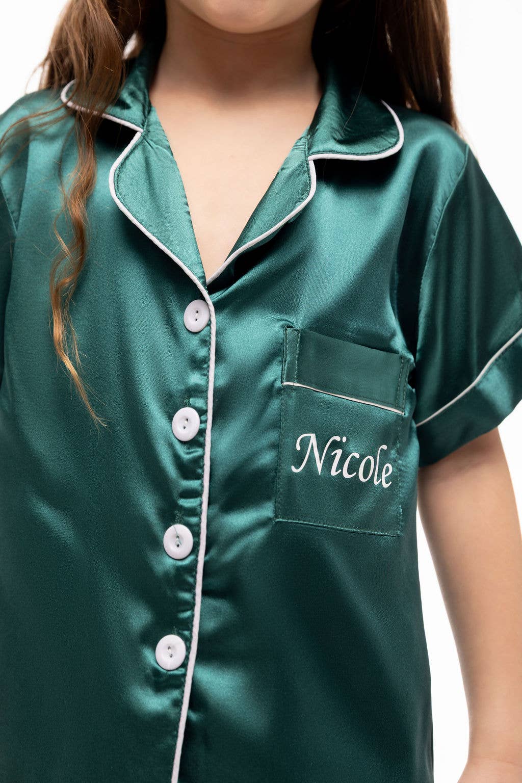 Sisters G Kids - Wholesale Sleepwear Set - Kids - Kids Satin Pajamas Short Sleeves + Pants 9