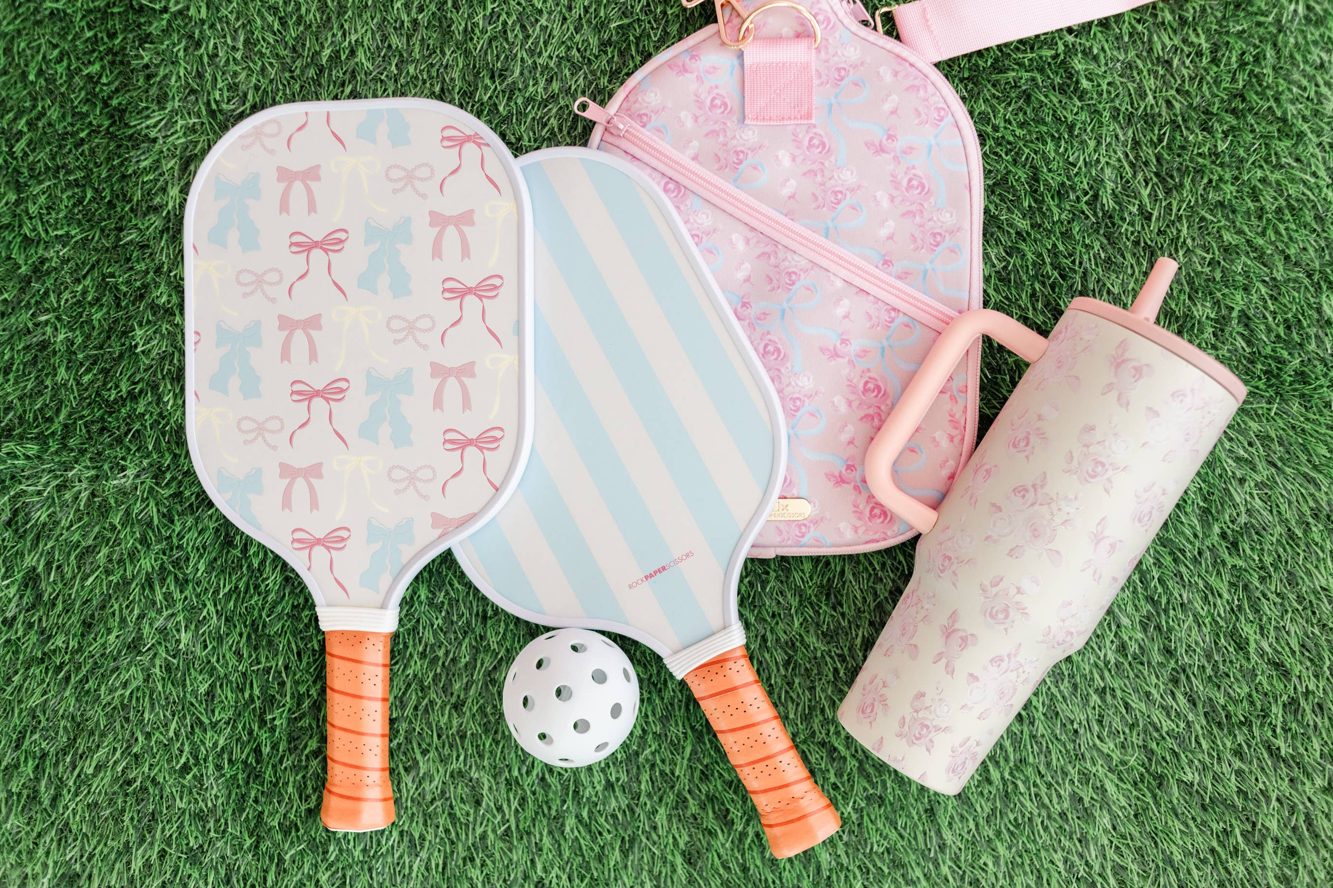 Rock Paper Scissors - Wholesale Insulated mug/tumbler - Pink Floral 40oz Tumbler with Spill Proof Lid and Flip Straw2