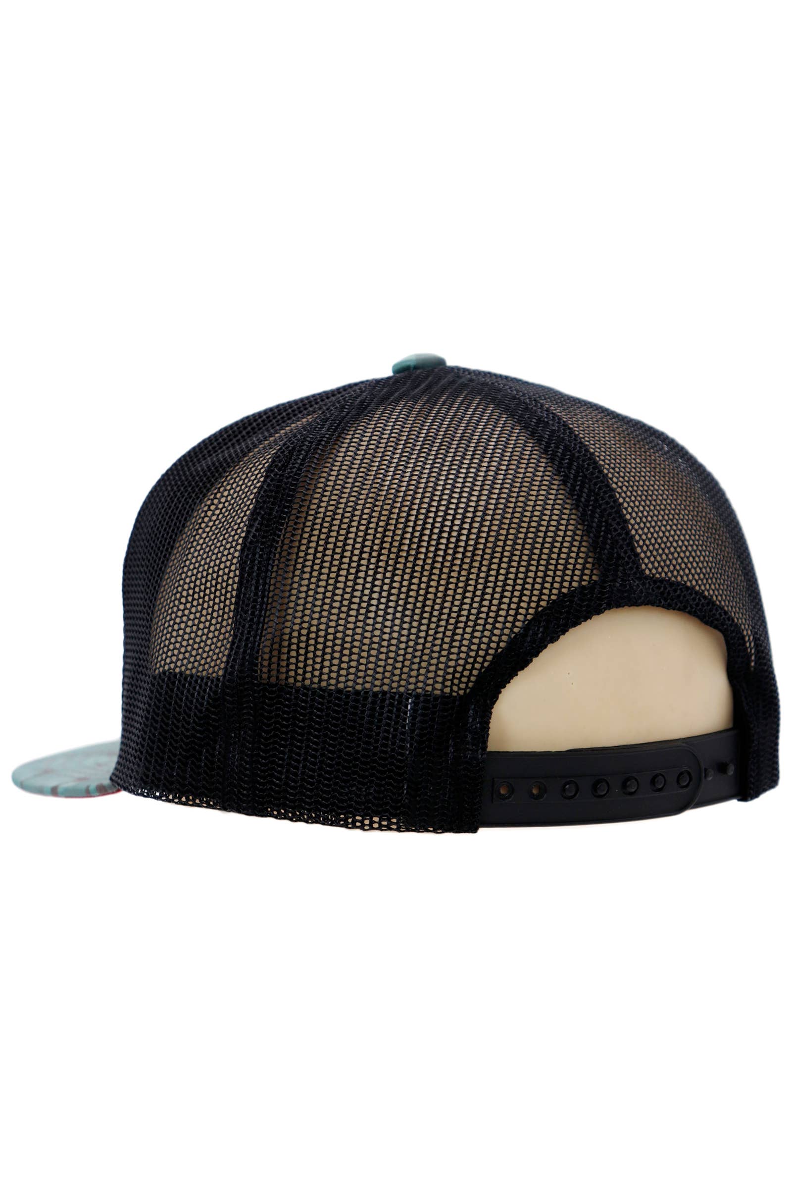 Cap Zone - Wholesale Trucker Hat - Unisex - Solid Front Nylon Camo 7 Panel Flat Trucker Hat13