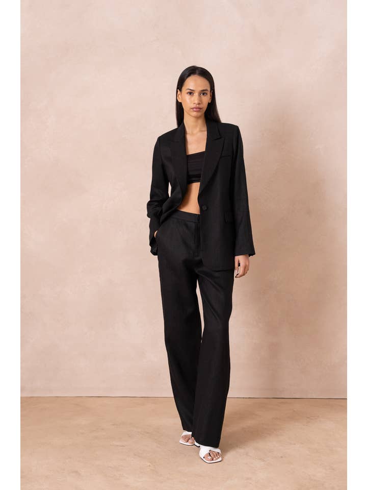 Attentif Paris - Vendita all'ingrosso Blazer - Donna - Giacca blazer in lino premium taglio dritto44