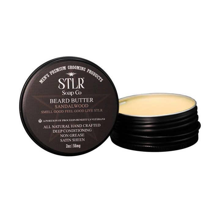 Sandalwood Beard Butter for wholesale by STLR Soap Company