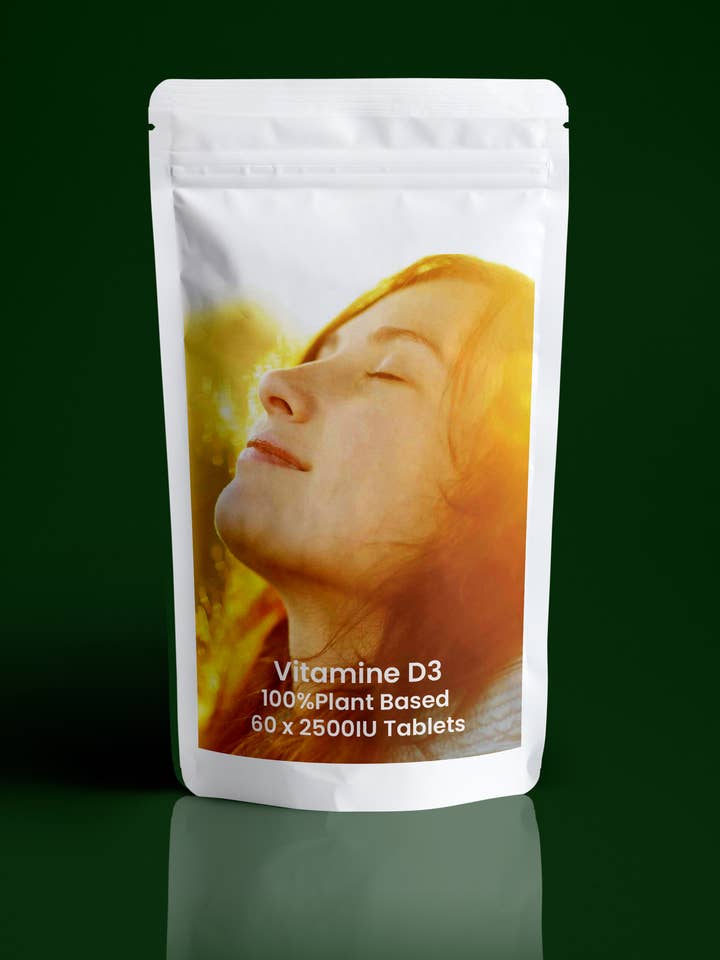 Vitamina D3 vegana - 60 x 2500 UI para venta al por mayor de SuperFoodISM