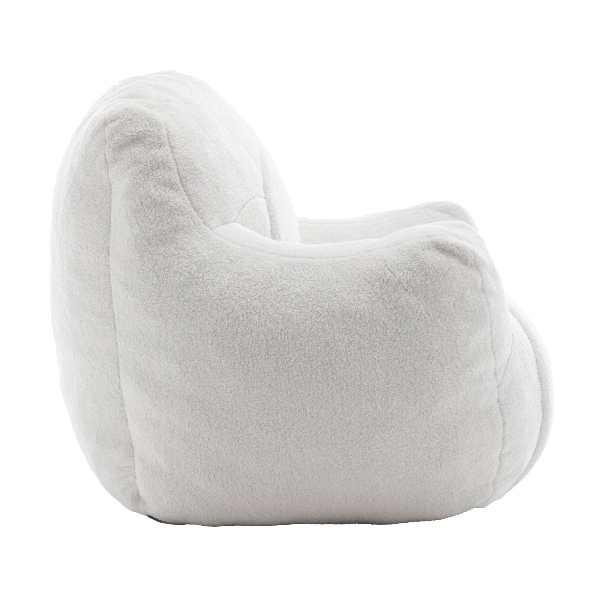 White Bean Bag Chair Sofa with Tufted Memory Foam Filling for wholesale on Faire13