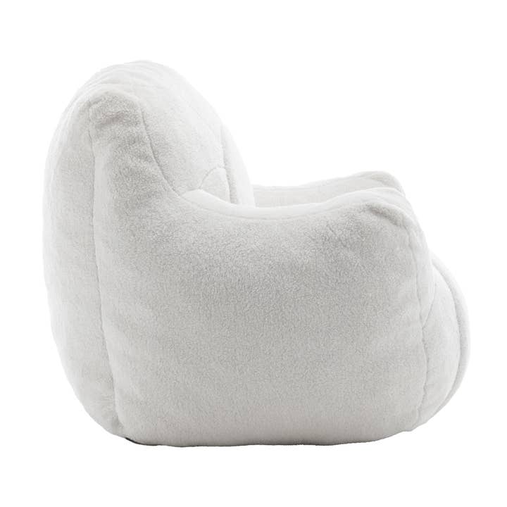 White Bean Bag Chair Sofa with Tufted Memory Foam Filling for wholesale on Faire13