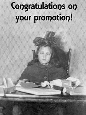 Sleeping Your Way to the Top Funny - Promotion Greeting Card for wholesale by GrammaBurp Humorous Greeting Cards