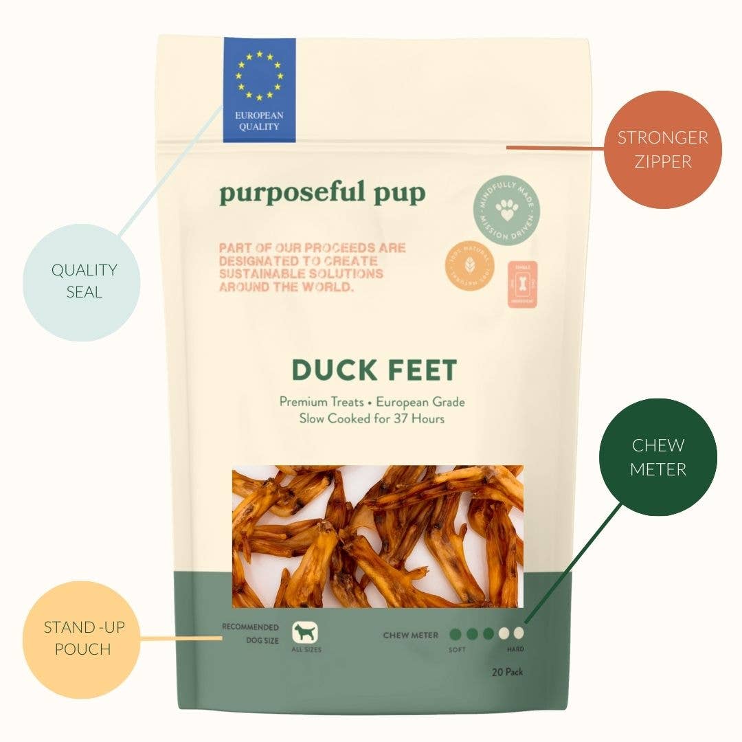 Purposeful Pup® - Wholesale Pet Treats - Dog - Duck Feet 40 Pack2