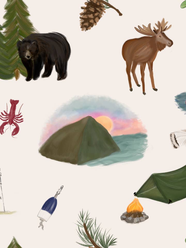 Pyjama en bambou MAINE State pour la vente par With Love, From Collection