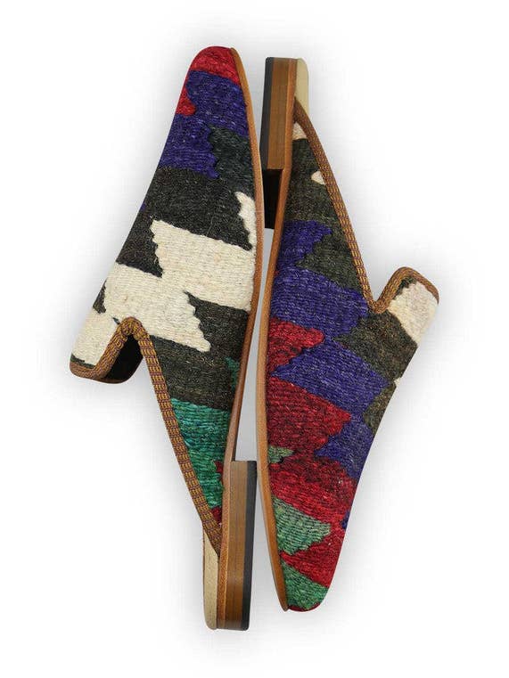 Artemis Design Co. - Venta al por mayor Zapatillas para casa - Hombre - Zapatillas Kilim para hombre, talla 10