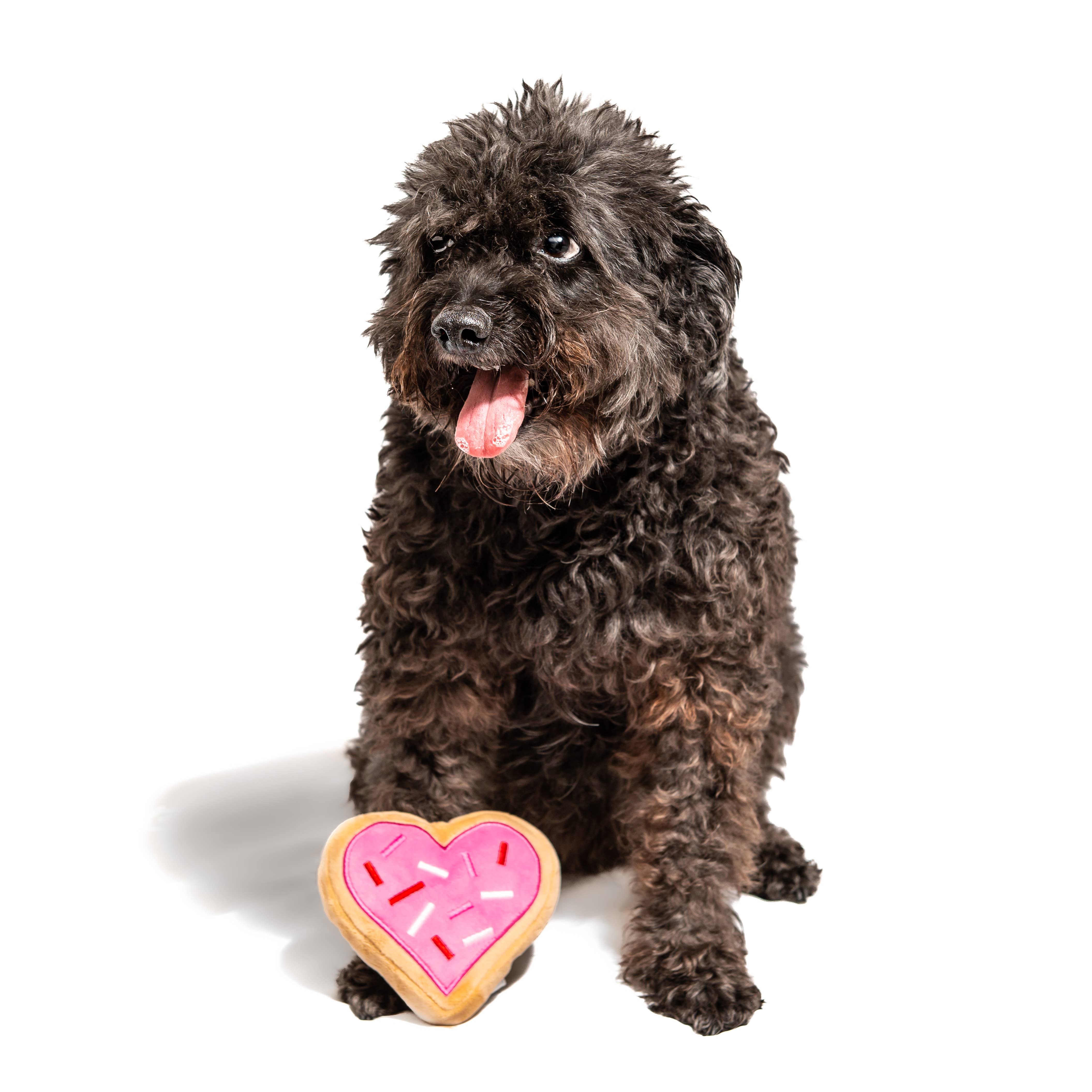 Midlee Designs – wholesale Pet plush toy – Dog – Pink Heart Sugar Cookie Dog Toy12