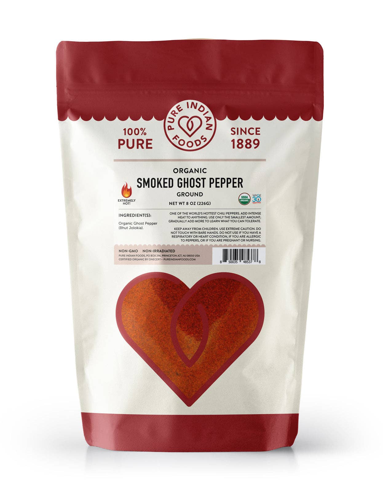 Pure Indian Foods - Wholesale Dried Spice - Ghost Pepper (Smoked Bhut Jolokia), Certified Organic4