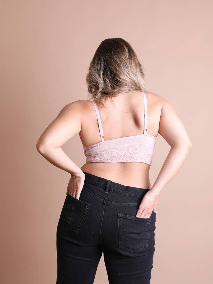 Leto Accessories - Wholesale Bralette – Women's - Chic Plus Size Textured Seamless Padded Brami2