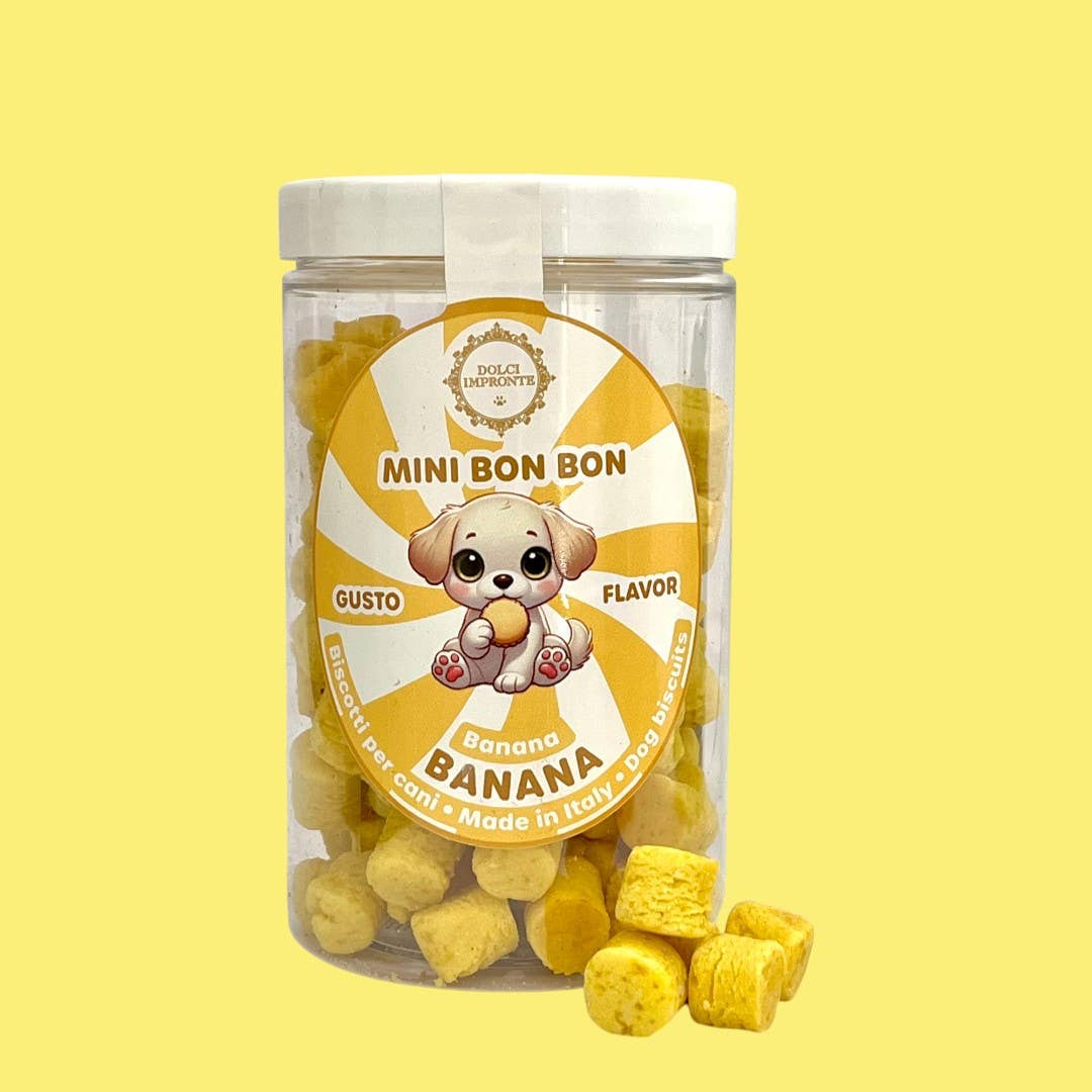 Fifty Srl - Dolci Impronte The Italian Pet Pastry – Großhandel Leckerlis – Hund – Dolci Impronte Mini Bonbon 4er Geschmacksglas 170 g1