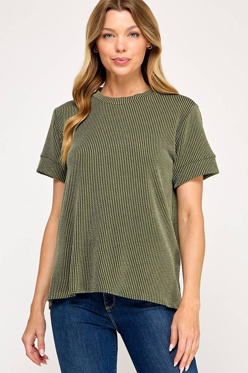 Vanilla Monkey - Wholesale Knit Top - Women's - Curly Rib Top2