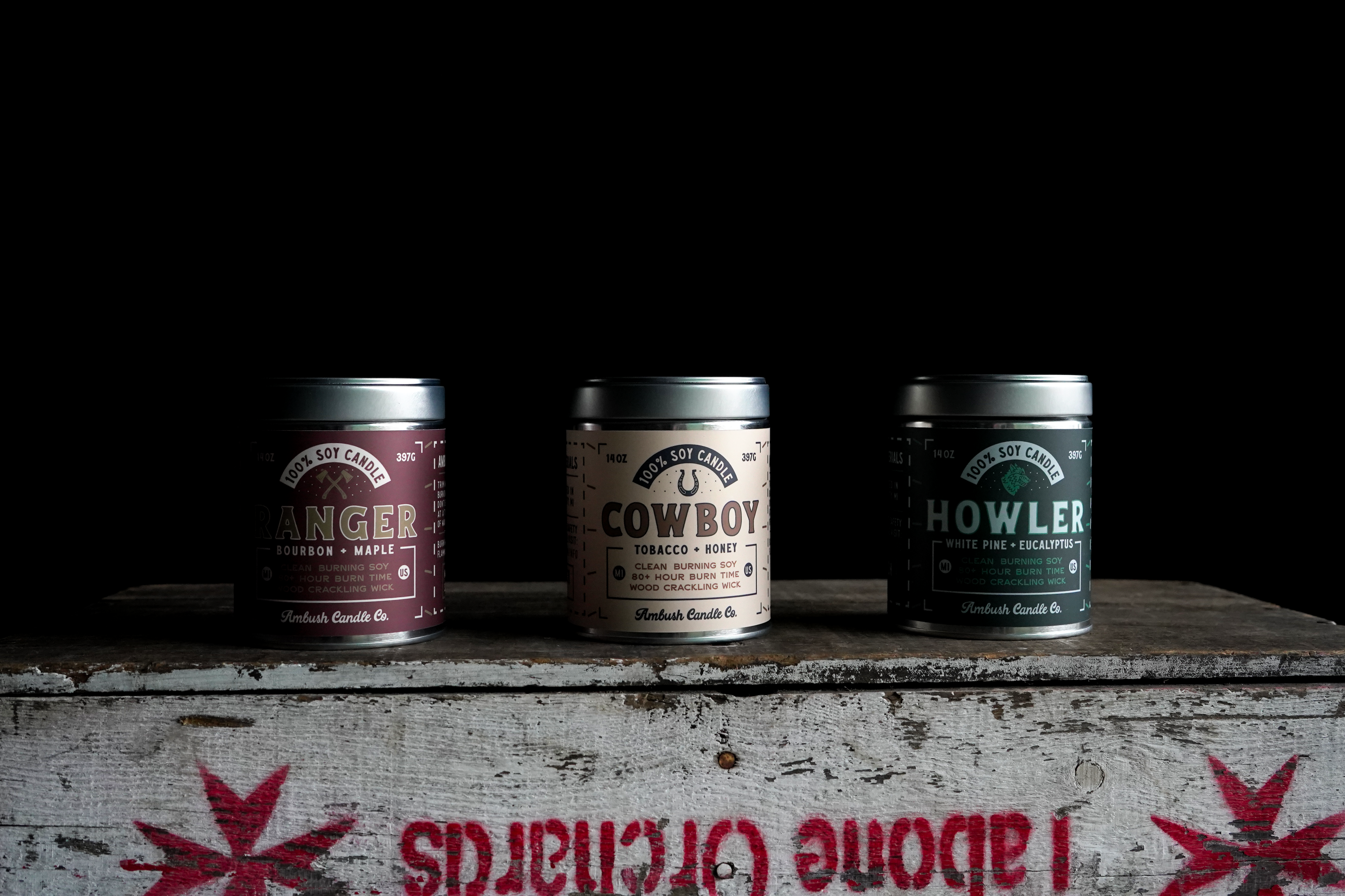 Ambush Candle Co. - Wholesale Jar/Filled Candle - Cowboy | Tobacco + Honey 14oz Soy Candle7