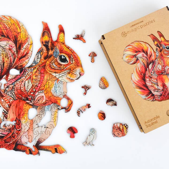 Adorable Squirrel Jigsaw A3 Premium Box for wholesale by Lubiwood