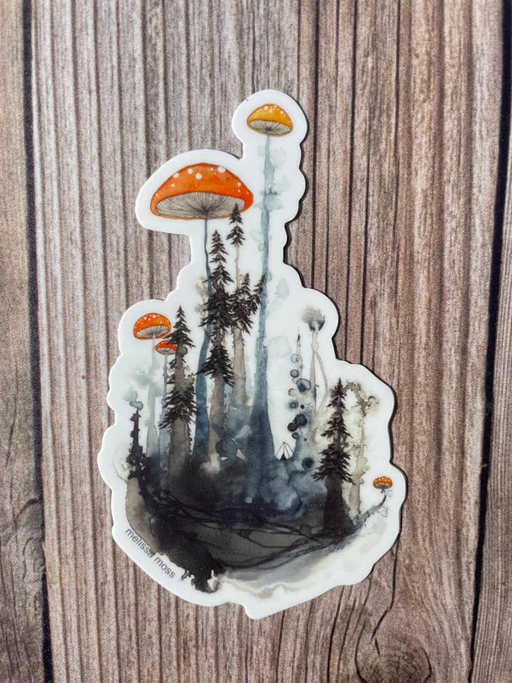 wild and crazy life - Sticker for wholesale by Melissa Moss Art