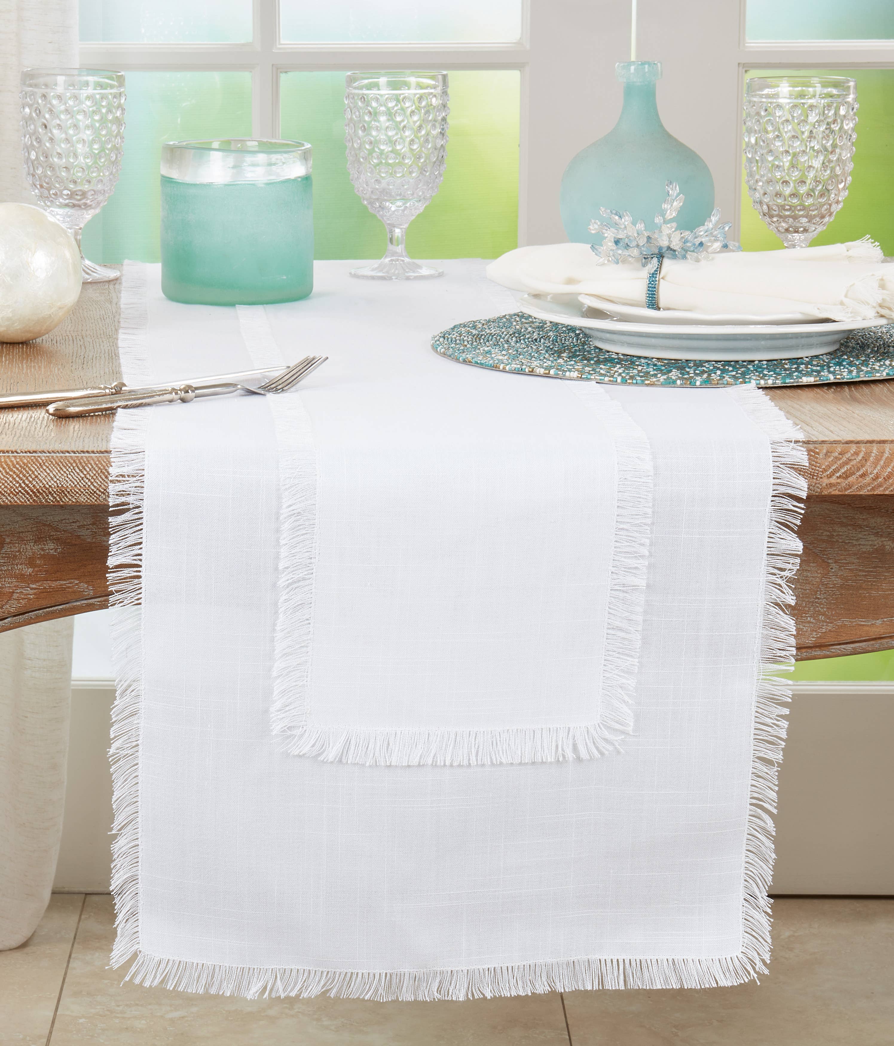 Saro Lifestyle - Wholesale Table Runner - Fringe Runner4