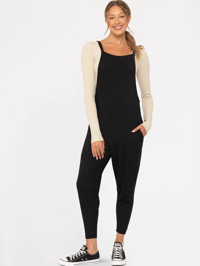 Mono B - Wholesale Jumpsuit - Women's - Everyday Comfort Drop Crotch Overalls