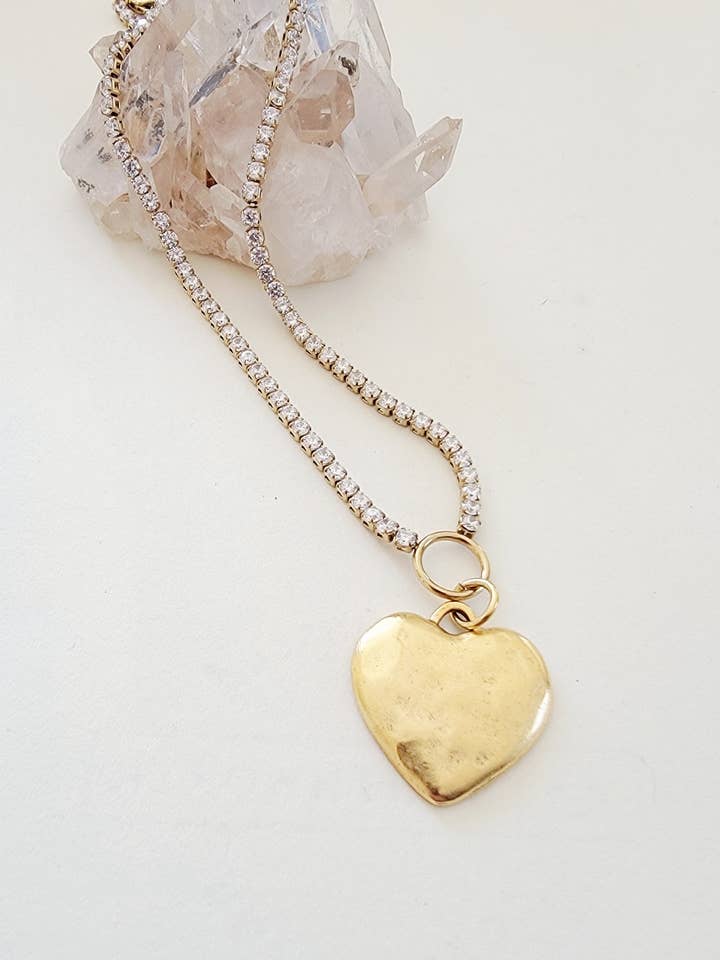 Golden heart for wholesale by Arrow jewelry Designs