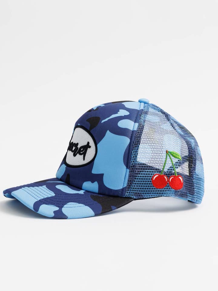 Blue Camo Hat for wholesale by Secret Scientist