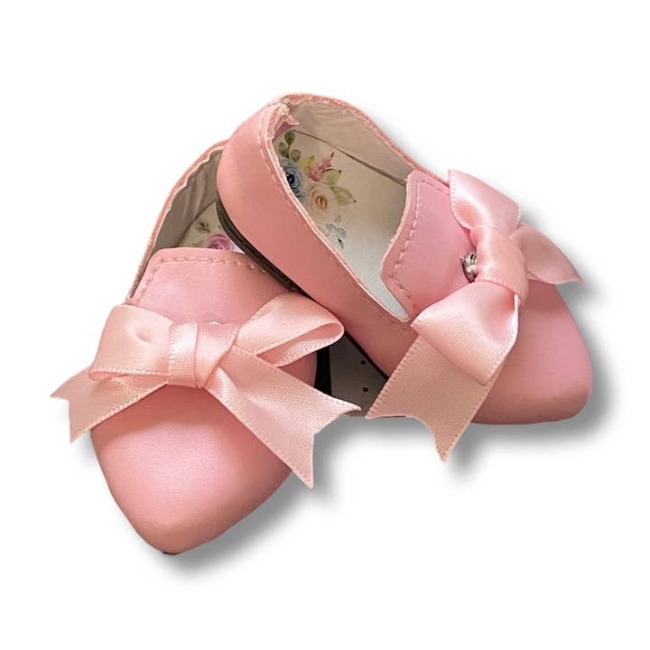 Rococo 18th Century Historical Shoes Lt Pink 18 Inch Dolls for wholesale by Bbeauty Dolls