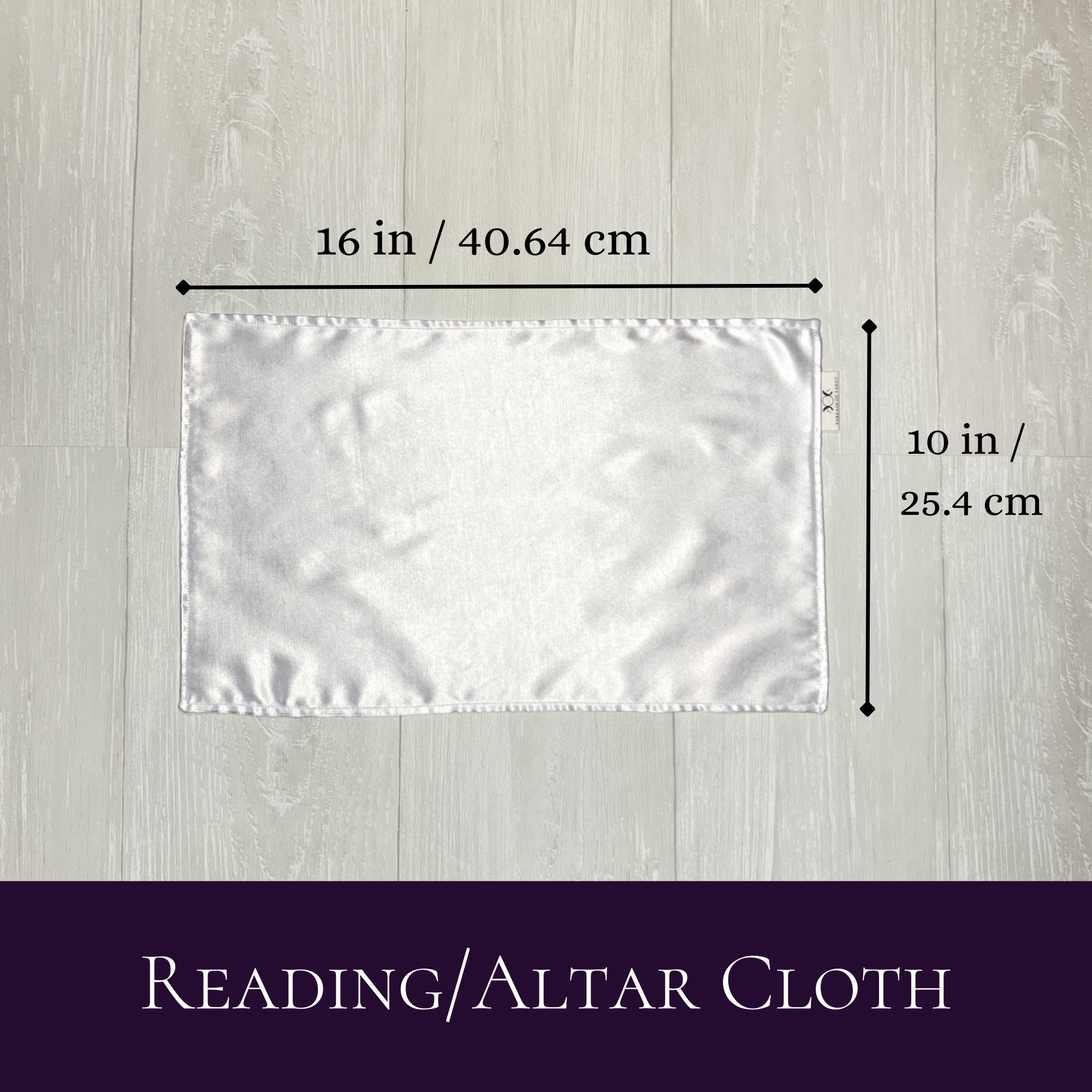 Threads of Tarot - Wholesale Tablecloth - Small White Satin Altar Cloth 1