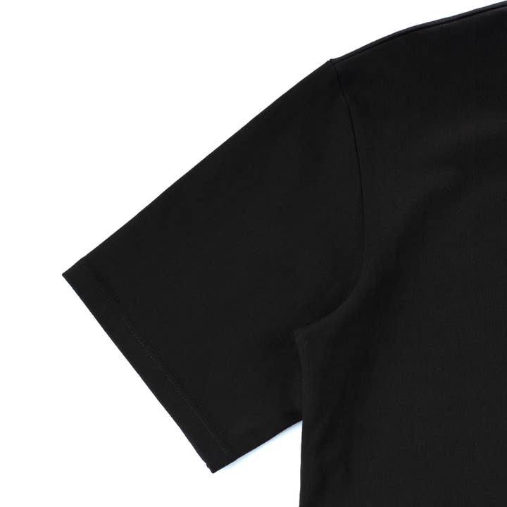 OBLADI by D'énigme - Venta al por mayor Camiseta - Unisex - Camiseta negra blanqueada en la parte inferior naranja o gris
