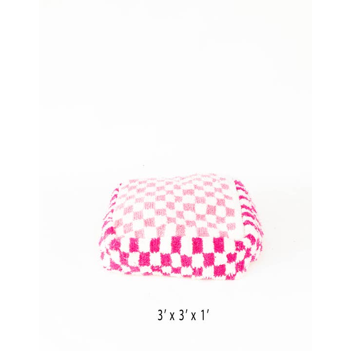 Voyage - Venta al por mayor Puf - Puf otomano marroquí cuadriculado hecho a mano2