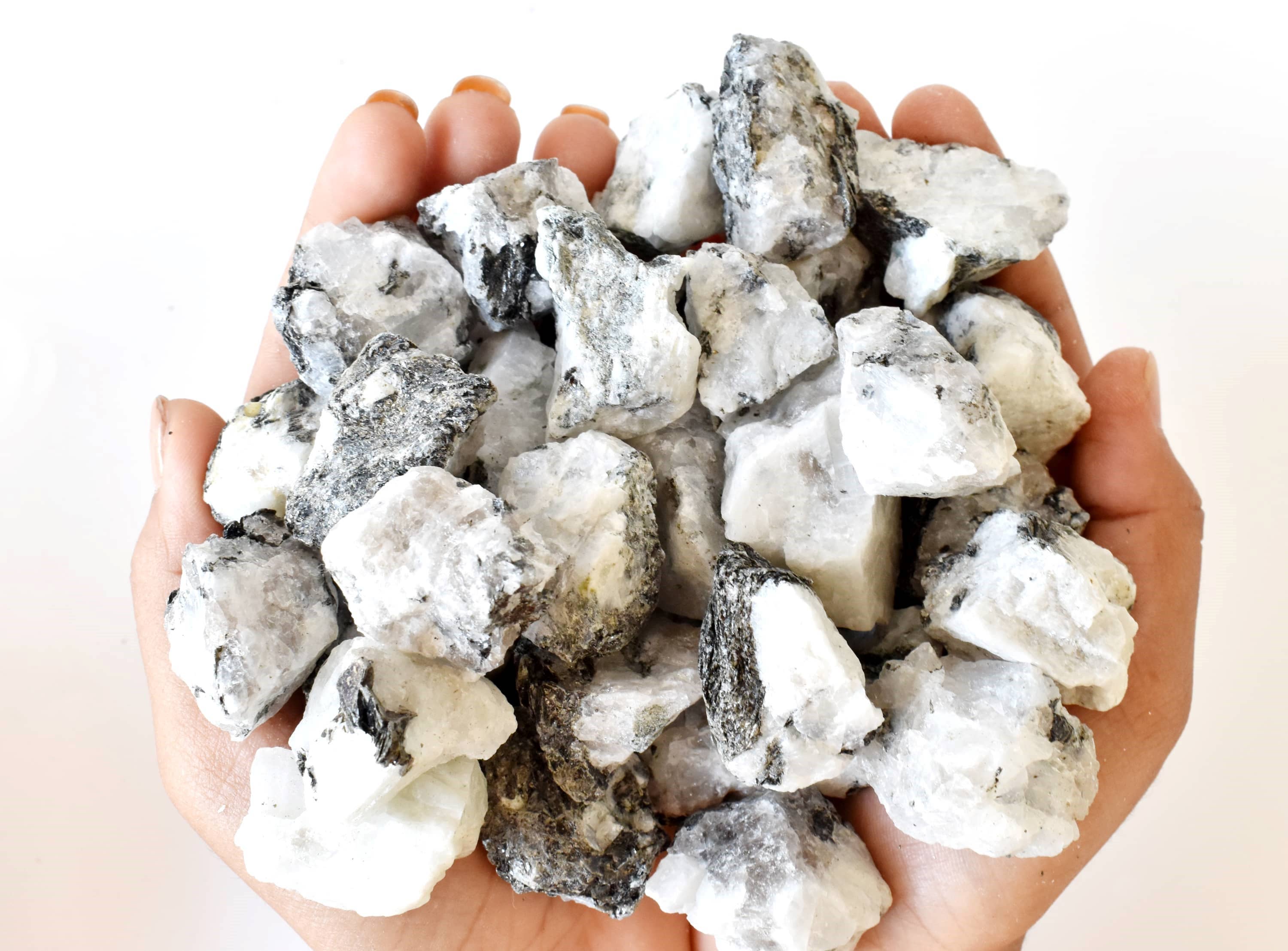 Soothing Crystals - Vente Pierre et cristal de spiritualité - 100g Pierres Brutes | Pierre de Lune Arc-en-Ciel | Cristaux Bruts de Guérison9