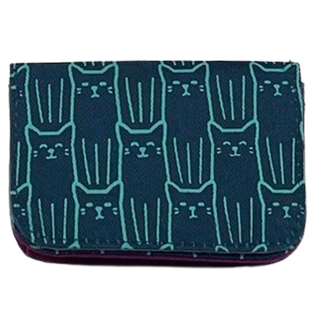 Malia Designs - Vente Porte-cartes – femme - Porte-cartes en toile de coton - Imprimés de chats - Petit portefeuille 5