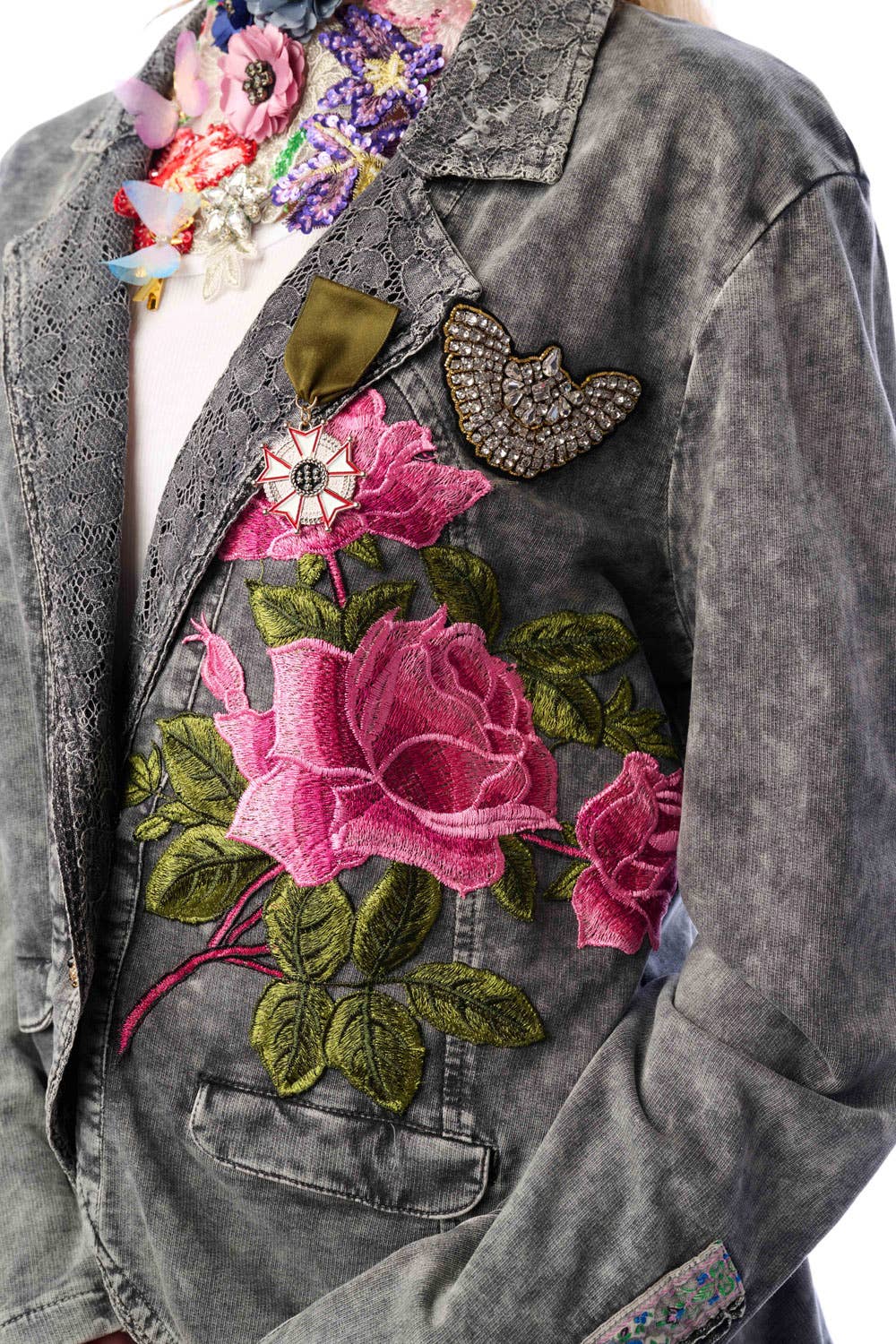 Charcoal Colonel French Terry Knitted Jacket - Blazer for wholesale on Faire5