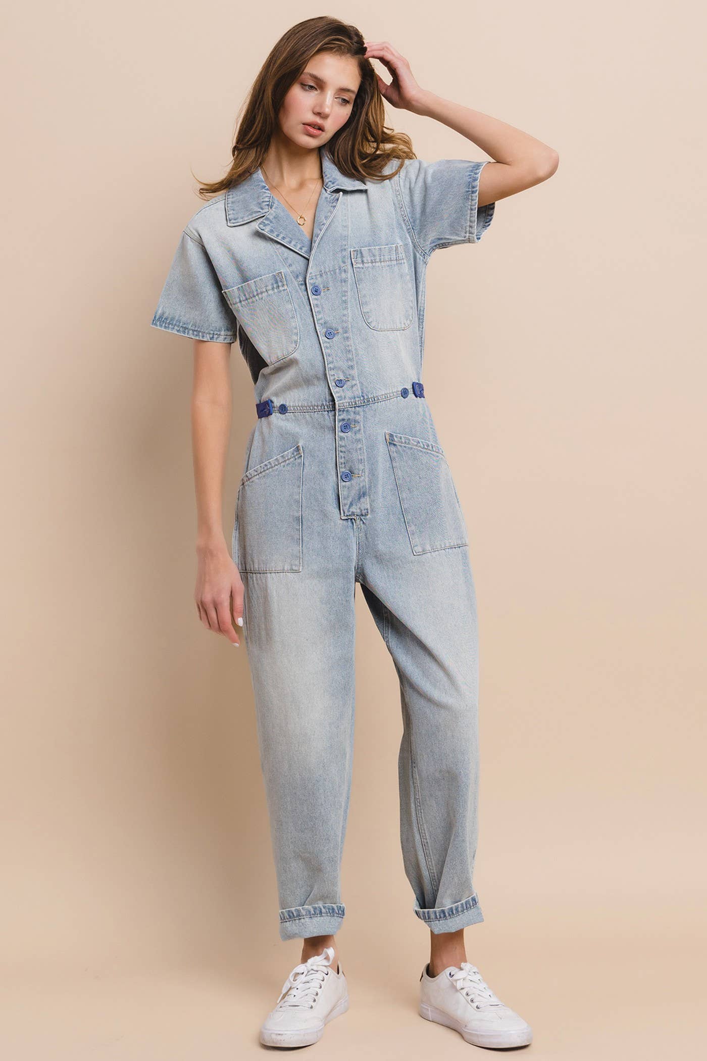 RIGID DENIM UTILITY JUMPSUIT 4312RIA   for wholesale on Faire5