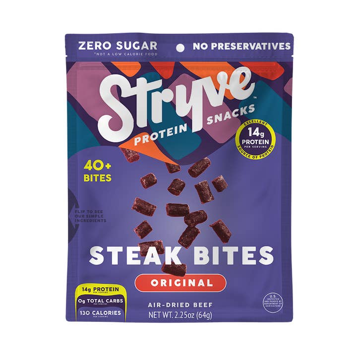 Stryve Foods, LLC - Vente Viande séchée - Bouchées de steak original Stryve - 2,25 oz0