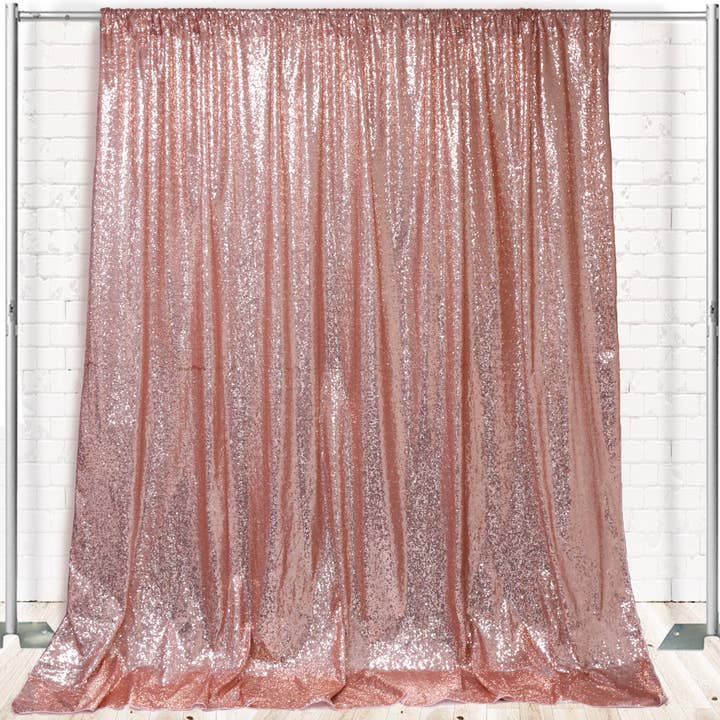 Glitz Sequin on Taffeta Drape/Backdrop 10 ft x 104 Inches Blush for wholesale by YOUR CHAIR COVERS