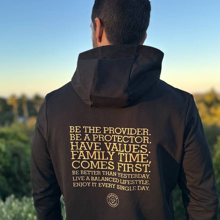 The Mantra Hoodie for wholesale by Dadbod Apparel