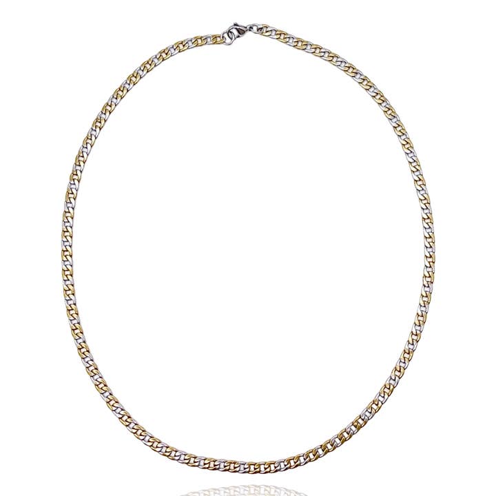 Collana Cubana Bicolore per la vendita all'ingrosso da parte di KIKICHIC