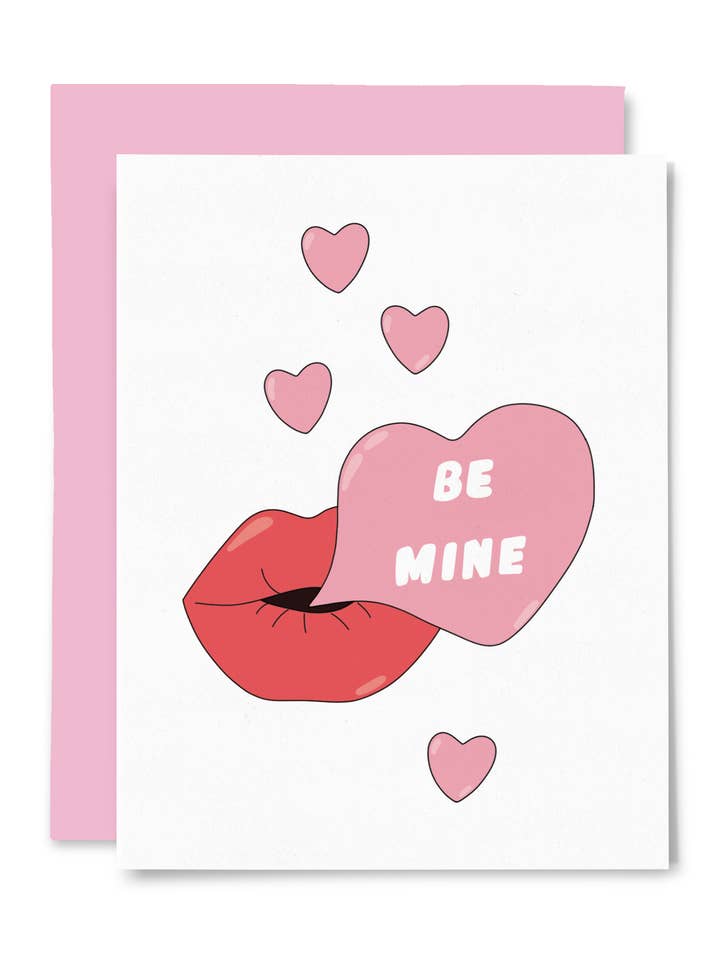 Carte de Saint-Valentin Be Mine pour la vente par Illustrating Amy