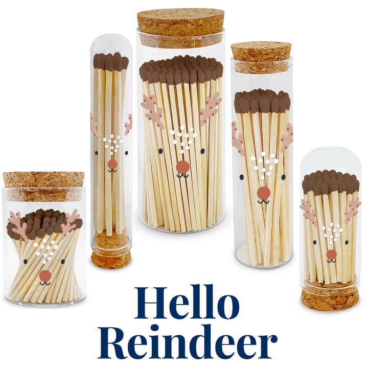 Hello Reindeer Decorative Matches - Gifts & Stockings for wholesale by Thankful Greetings