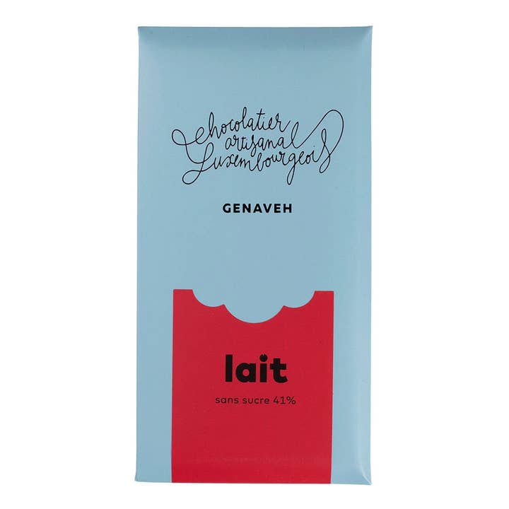 Sukkerfri mælkechokolade 41% for engroshandel hos Genaveh